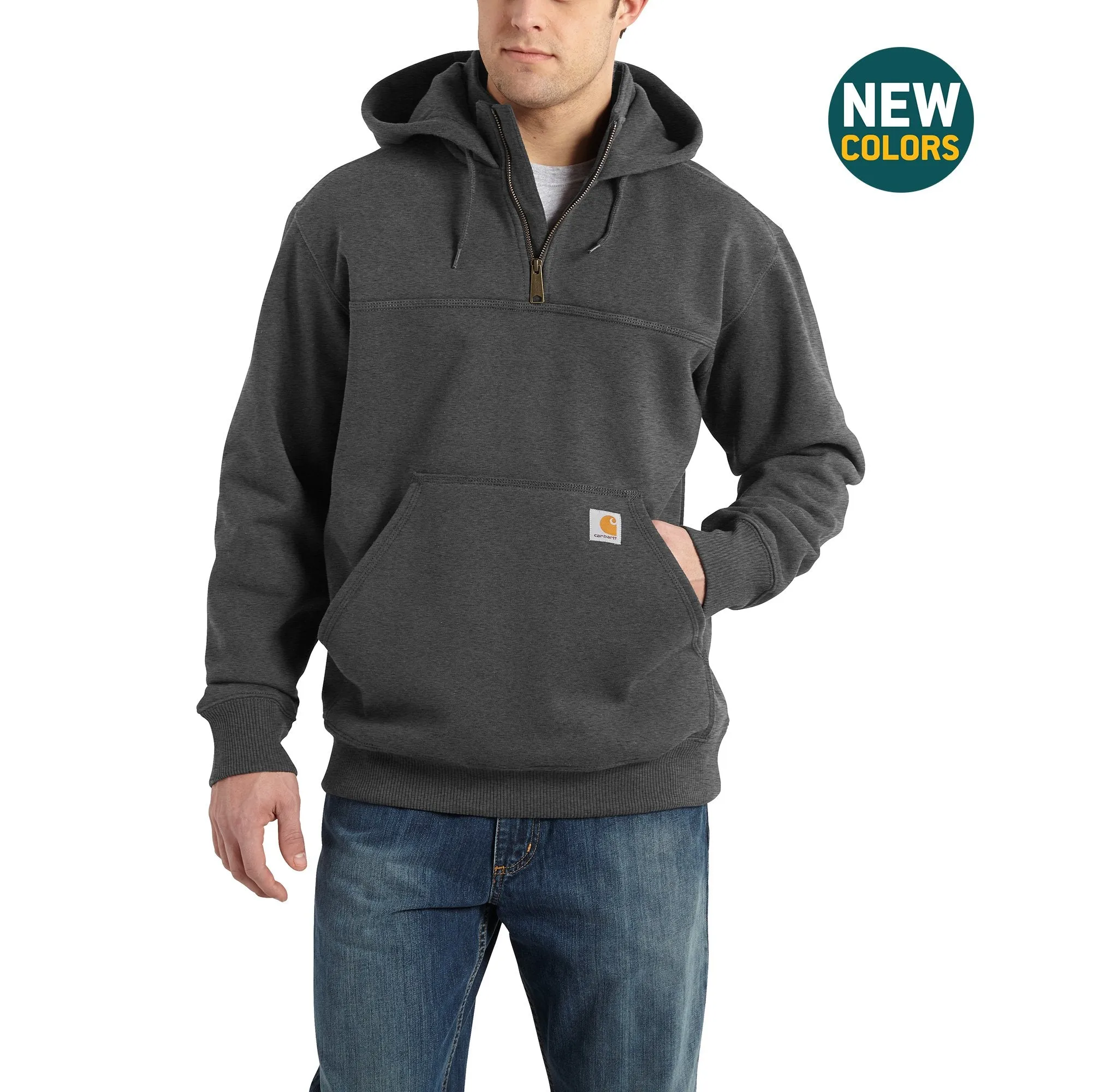 100617 - RAIN DEFENDER® PAXTON HEAVYWEIGHT HOODED ZIP MOCK SWEATSHIRT