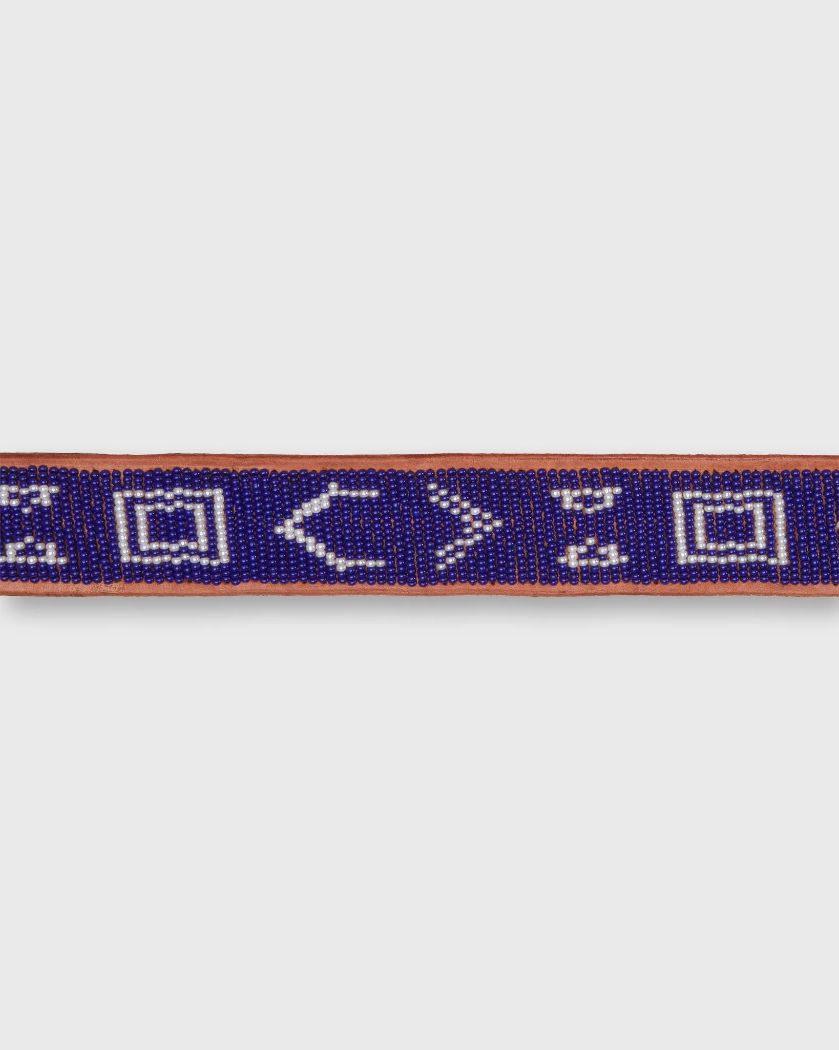 1.25" African Beaded Belt in Navy Village