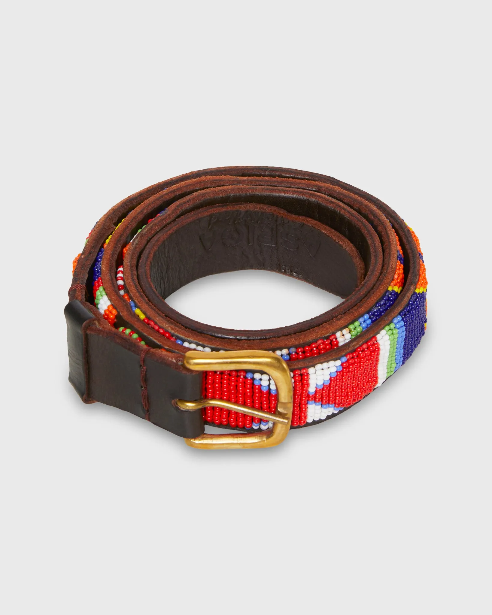 1" African Fully Beaded Belt in Lakuru Multi