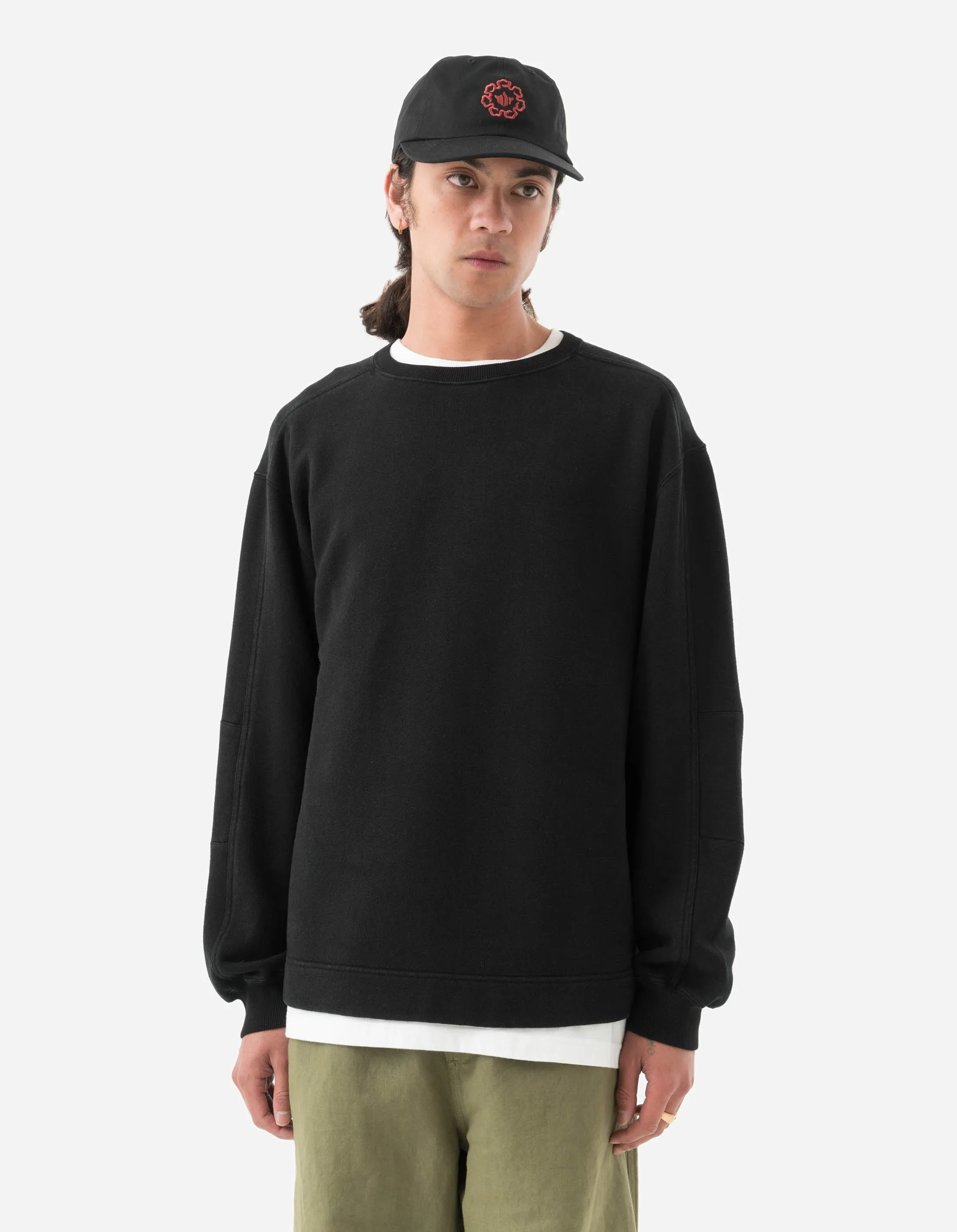 5231 Articulated Hemp Crew Sweat Black