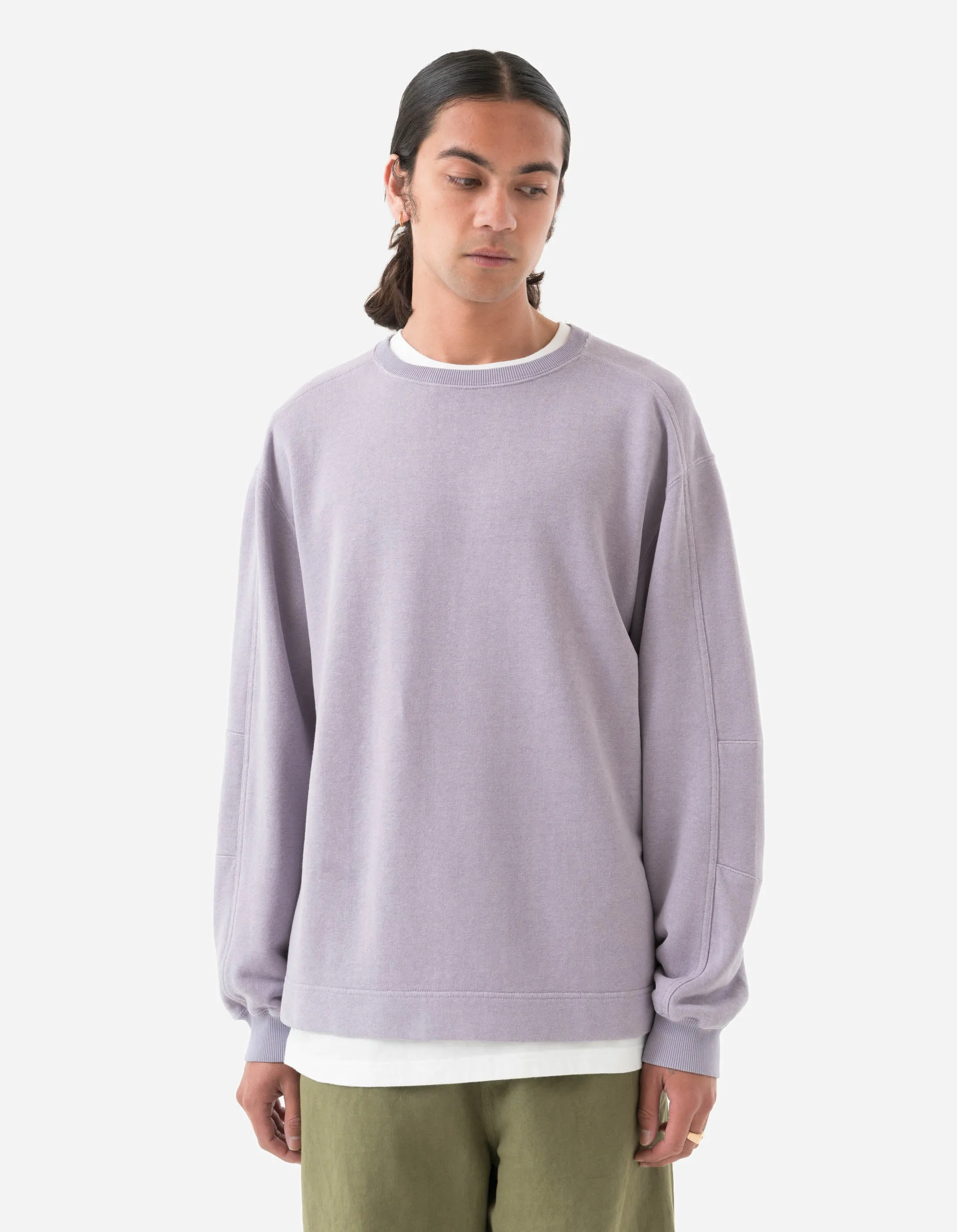 5231 Articulated Hemp Crew Sweat Purple Ash