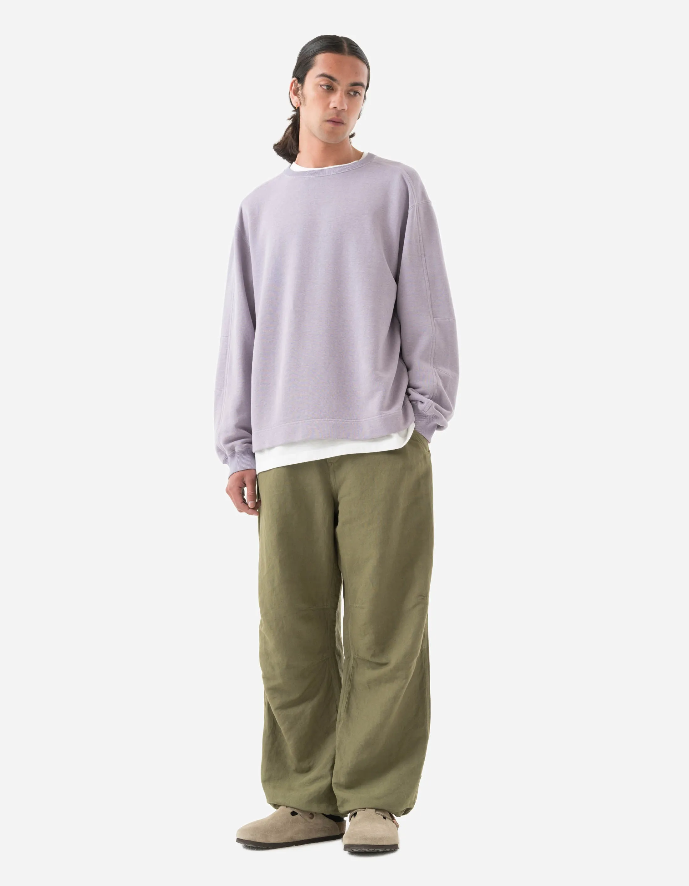 5231 Articulated Hemp Crew Sweat Purple Ash