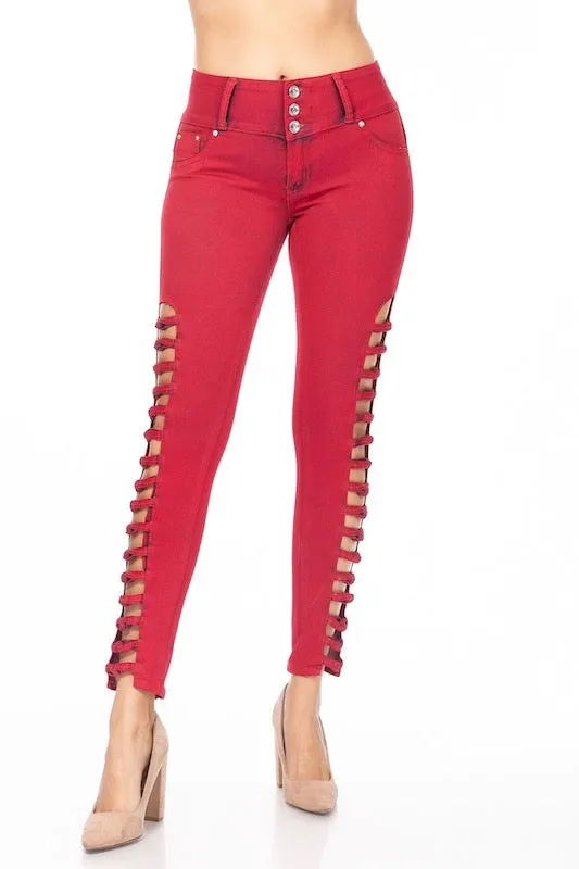 Alva Jeans With Front Ladder Cutouts