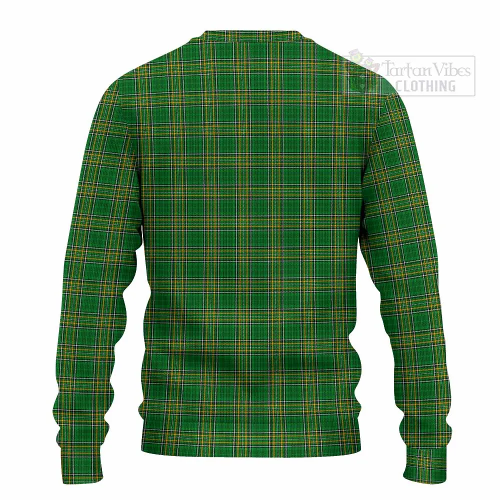 Armitage Irish Clan Tartan Knitted Sweater with Coat of Arms