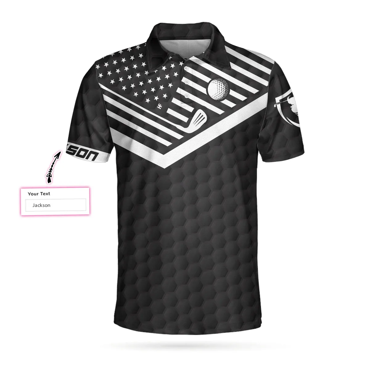 Back Nines Matter Custom Polo Shirt, Black Theme American Flag Polo Shirt, Best Personalized Golf Shirt For Men Coolspod