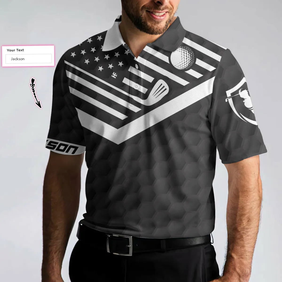 Back Nines Matter Custom Polo Shirt, Black Theme American Flag Polo Shirt, Best Personalized Golf Shirt For Men Coolspod