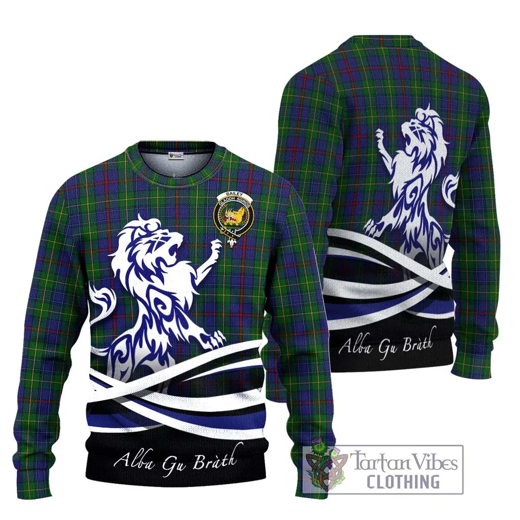 Bailey Tartan Ugly Sweater with Alba Gu Brath Regal Lion Emblem