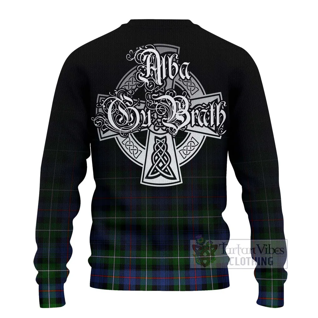 Baillie (Bailey) Tartan Ugly Sweater Featuring Alba Gu Brath Family Crest Celtic Inspired