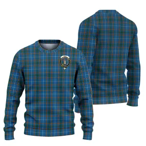 Bain Tartan Ugly Sweater with Family Crest