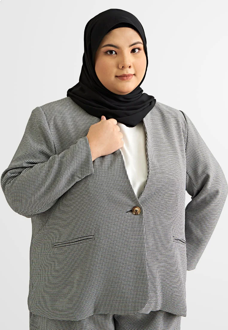 Bellatrix Houndstooth Boxy Work Blazer