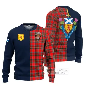 Binning Tartan Ugly Sweater with Scottish Lion Royal Arm Half Style