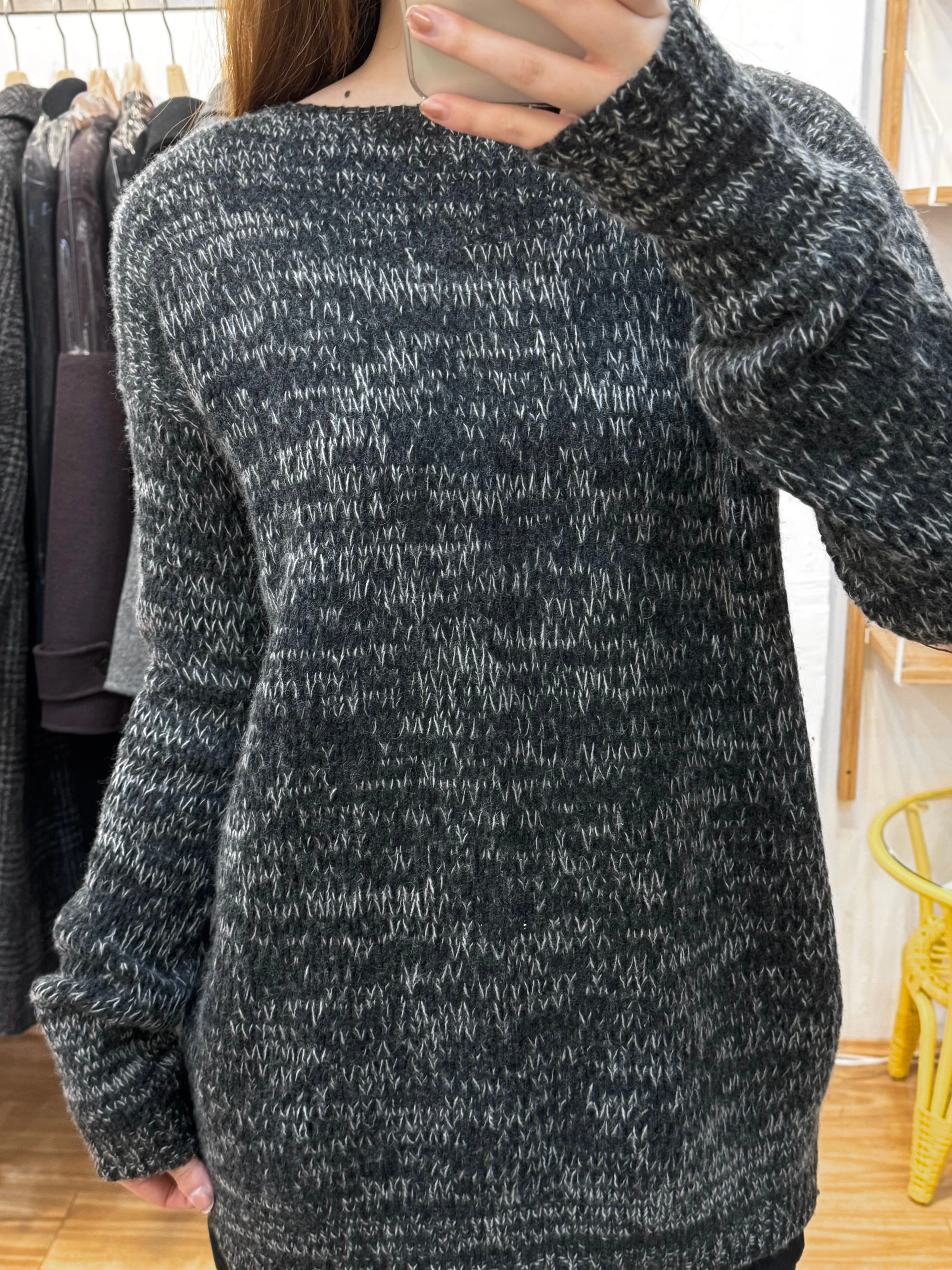 Black Wool Cashmere Sweater