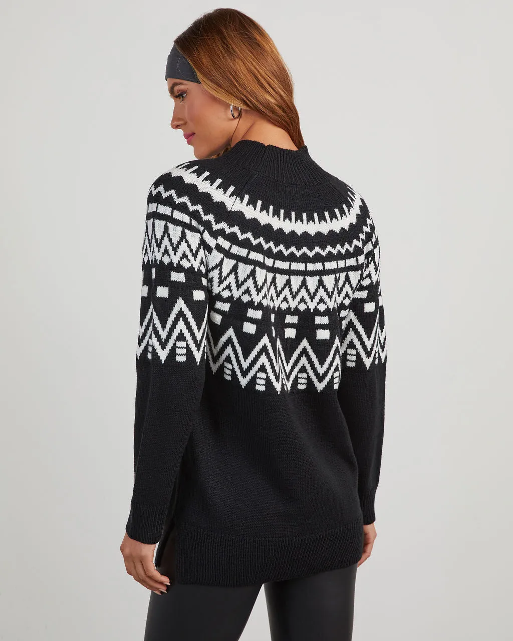 Blizzard Fair Isle Mock Neck Sweater