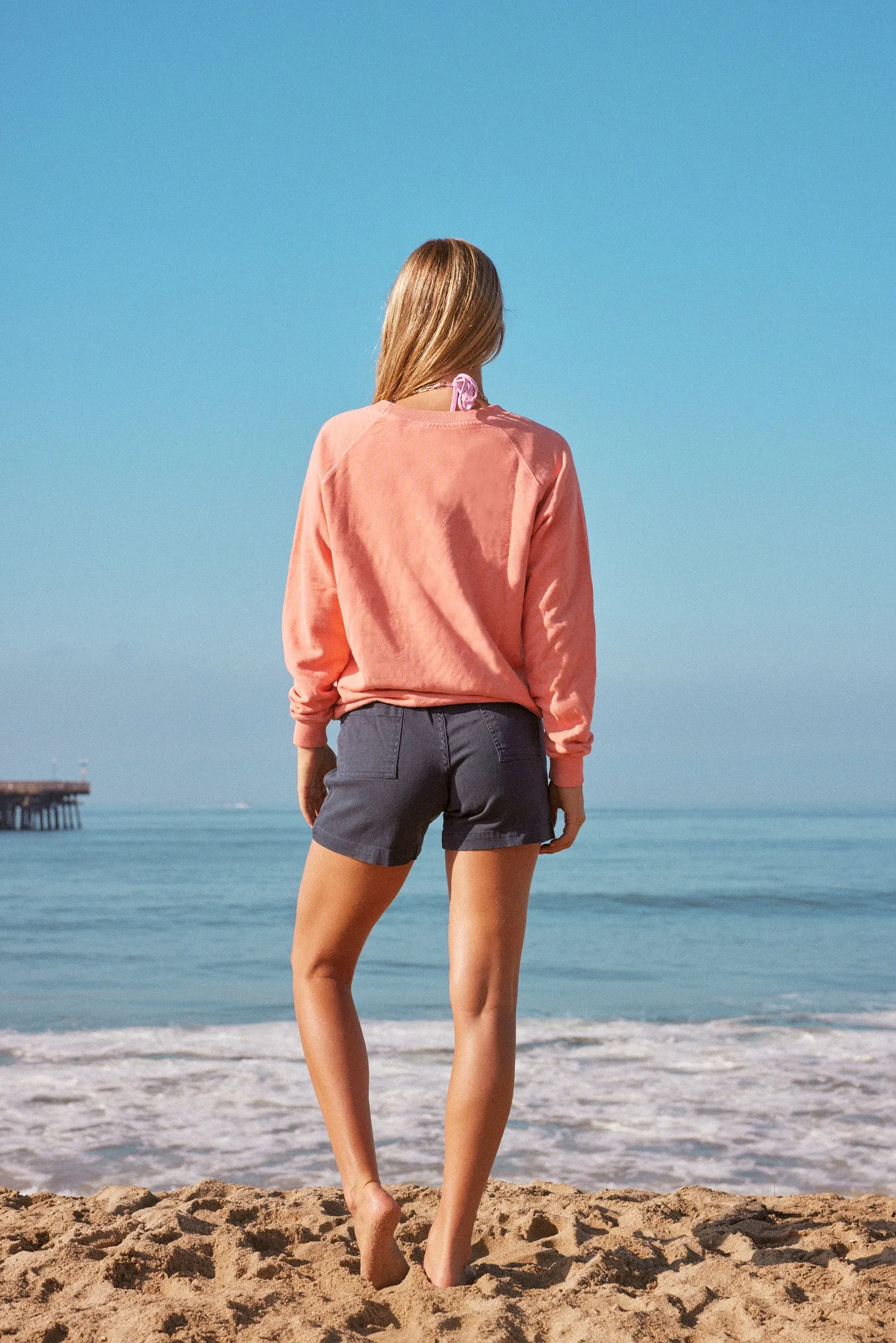 Bonfire Raglan Sweatshirt Pink Salmon