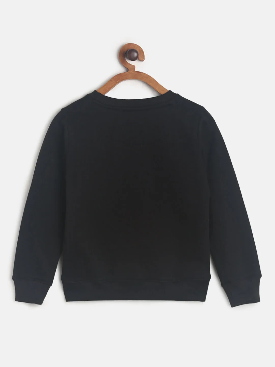 Boys Black Cotton Sweatshirt