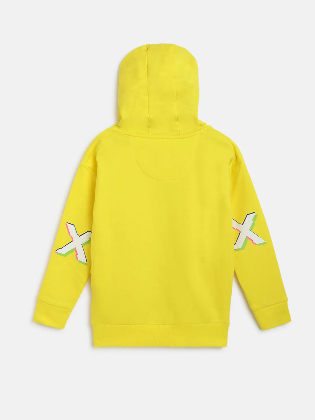 Boys Yellow Printed Sweatshirt