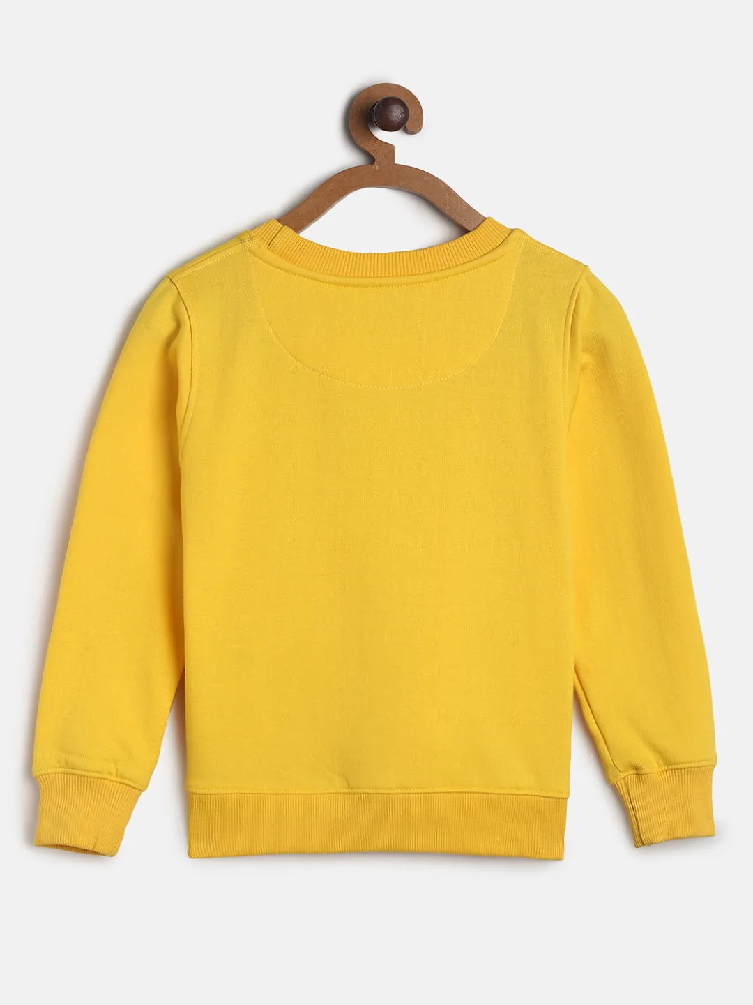 Boys Yellow Printed Sweatshirt