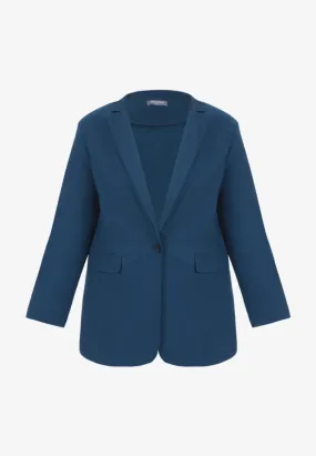 Breanne FLEXI Collared Professional Blazer - Blue