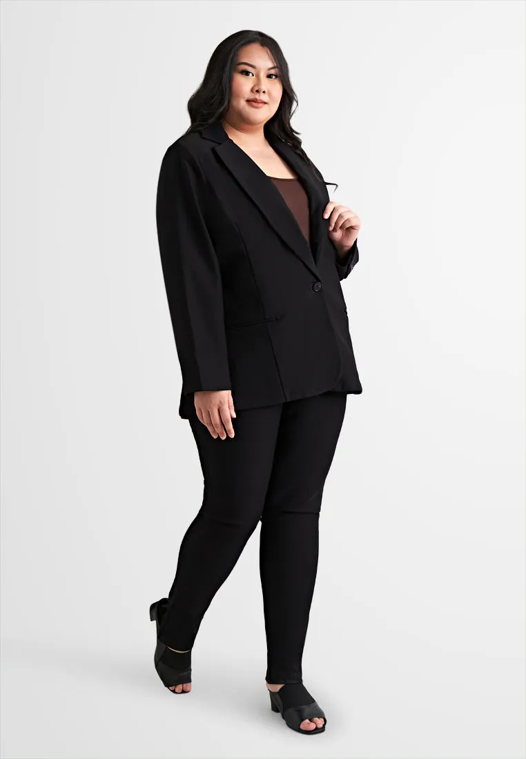 Brenda SMART Classic Formal Work Blazer - Black