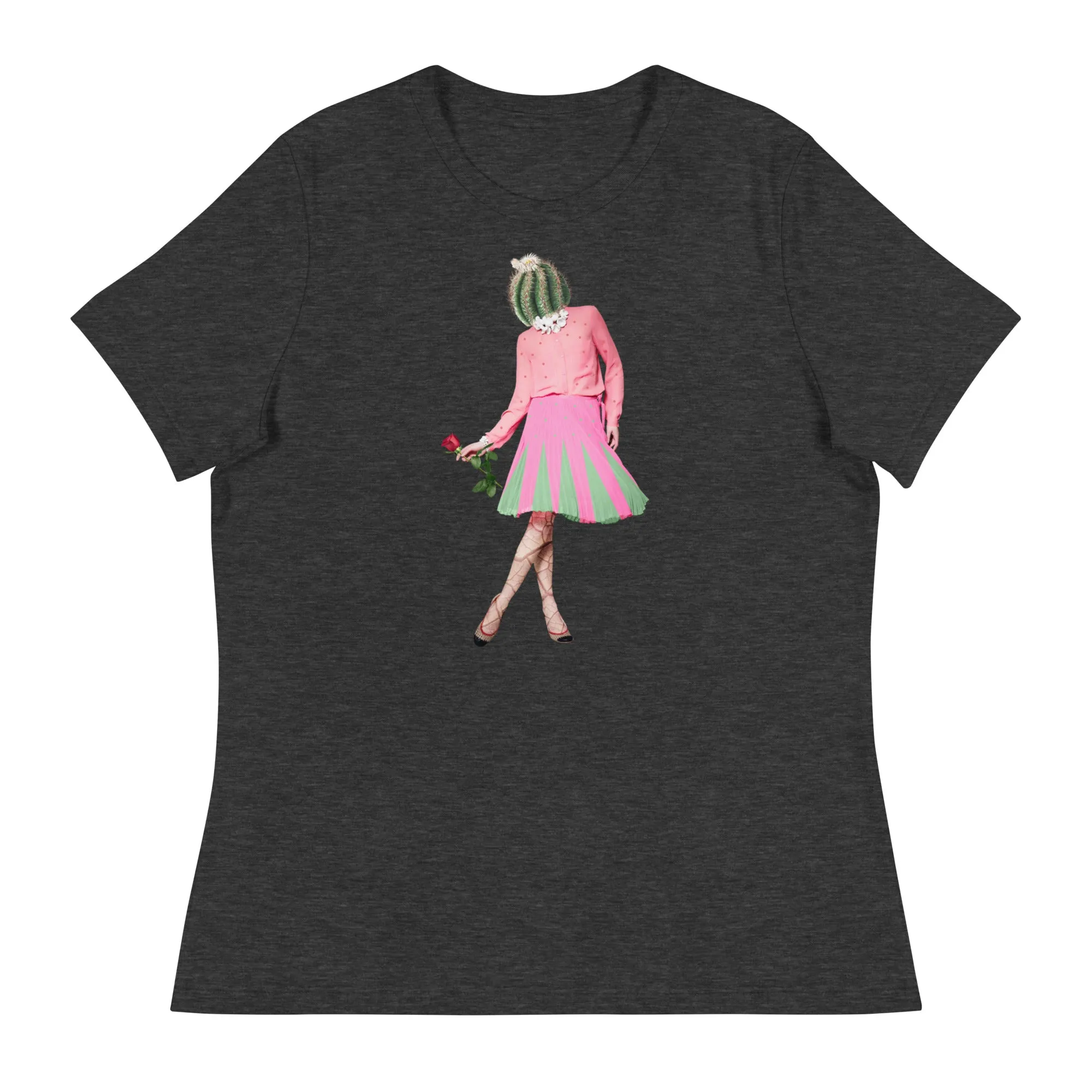 Cactus Head Lady Collage Women's Relaxed T-Shirt