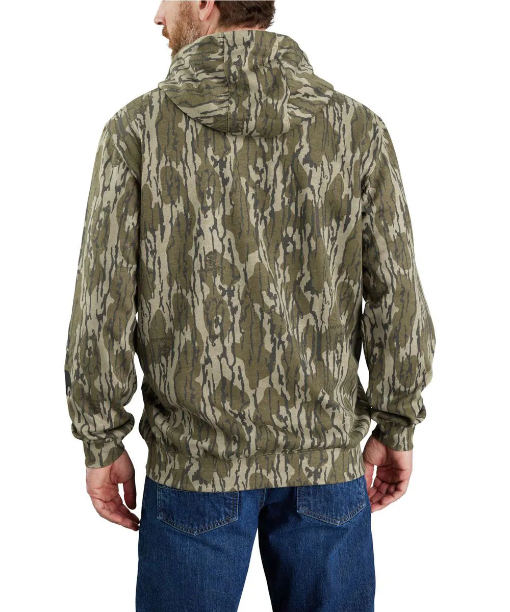 Carhartt Men's Camo Sleeve Logo Hooded Sweatshirt - Mossy Oak Bottomland Camo