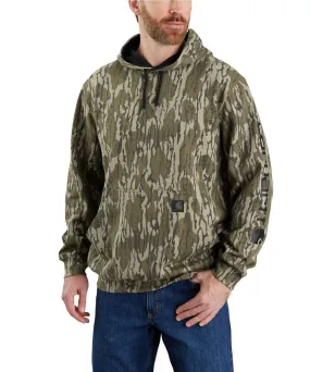 Carhartt Men's Camo Sleeve Logo Hooded Sweatshirt - Mossy Oak Bottomland Camo