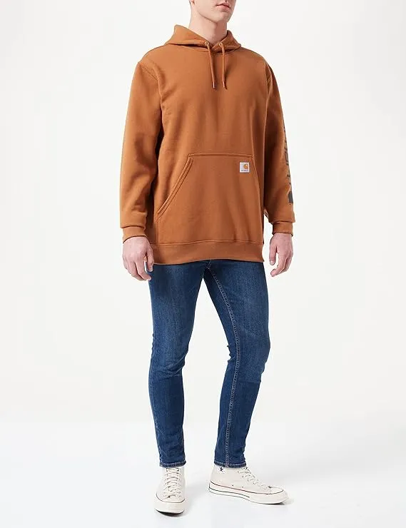 Carhartt Men's Loose Fit Midweight Logo Sleeve Graphic Sweatshirt