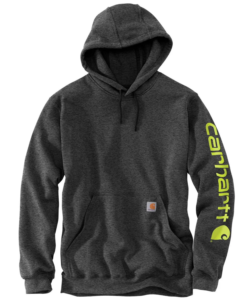 Carhartt Midweight Logo Hooded Sweatshirt - Carbon Heather