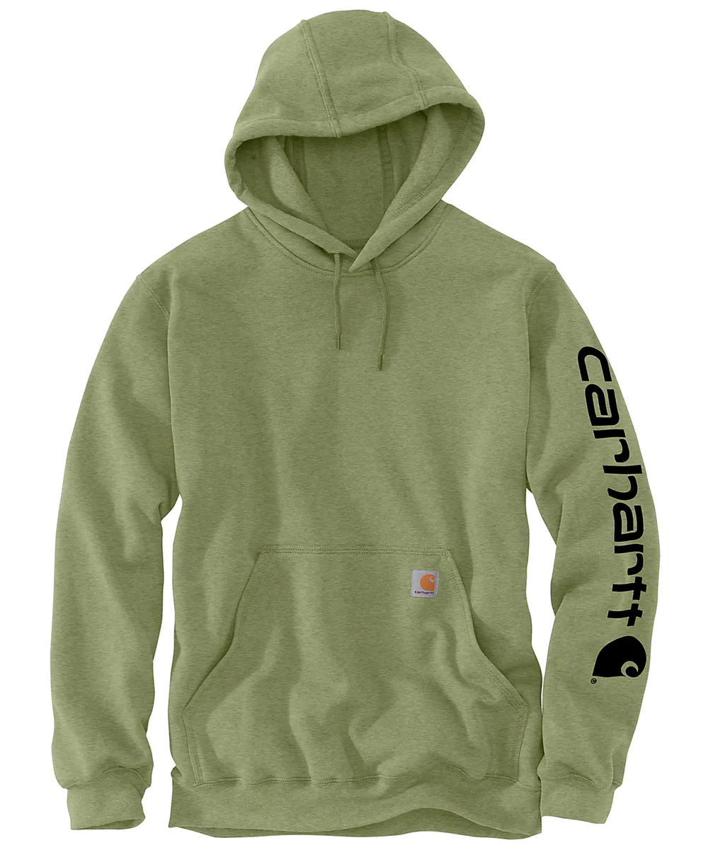 Carhartt Midweight Logo Hooded Sweatshirt - Chive Heather