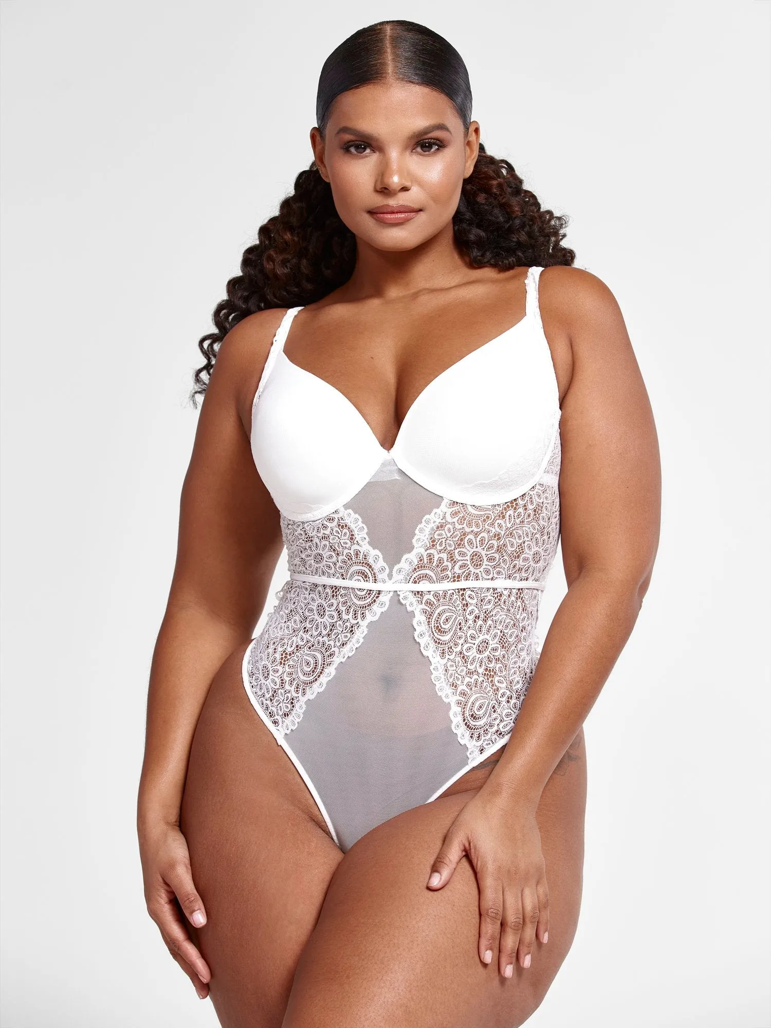 Carla Lace and Mesh Bodysuit