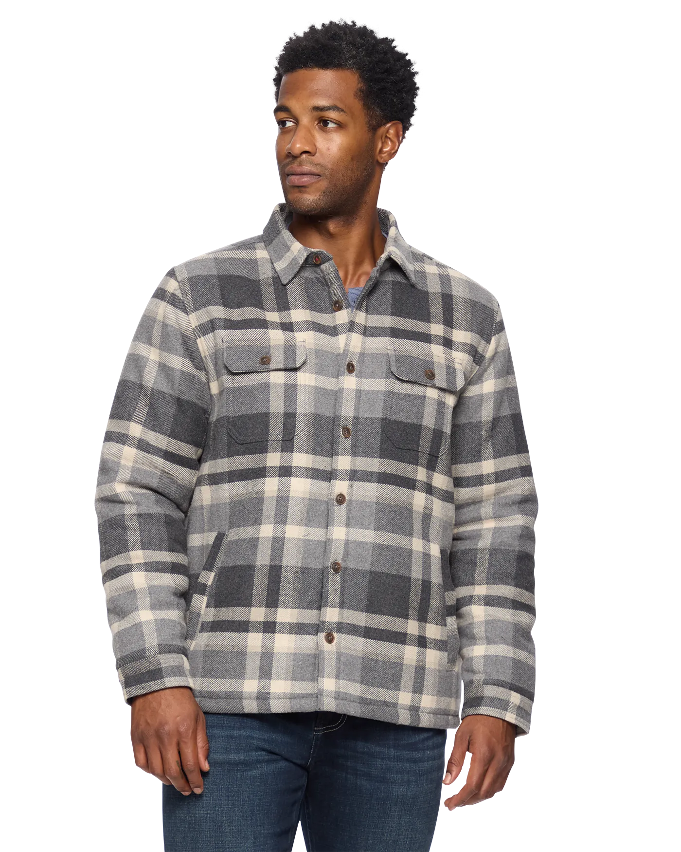 CASSIDY SHERPA-LINED SHIRT JACKET