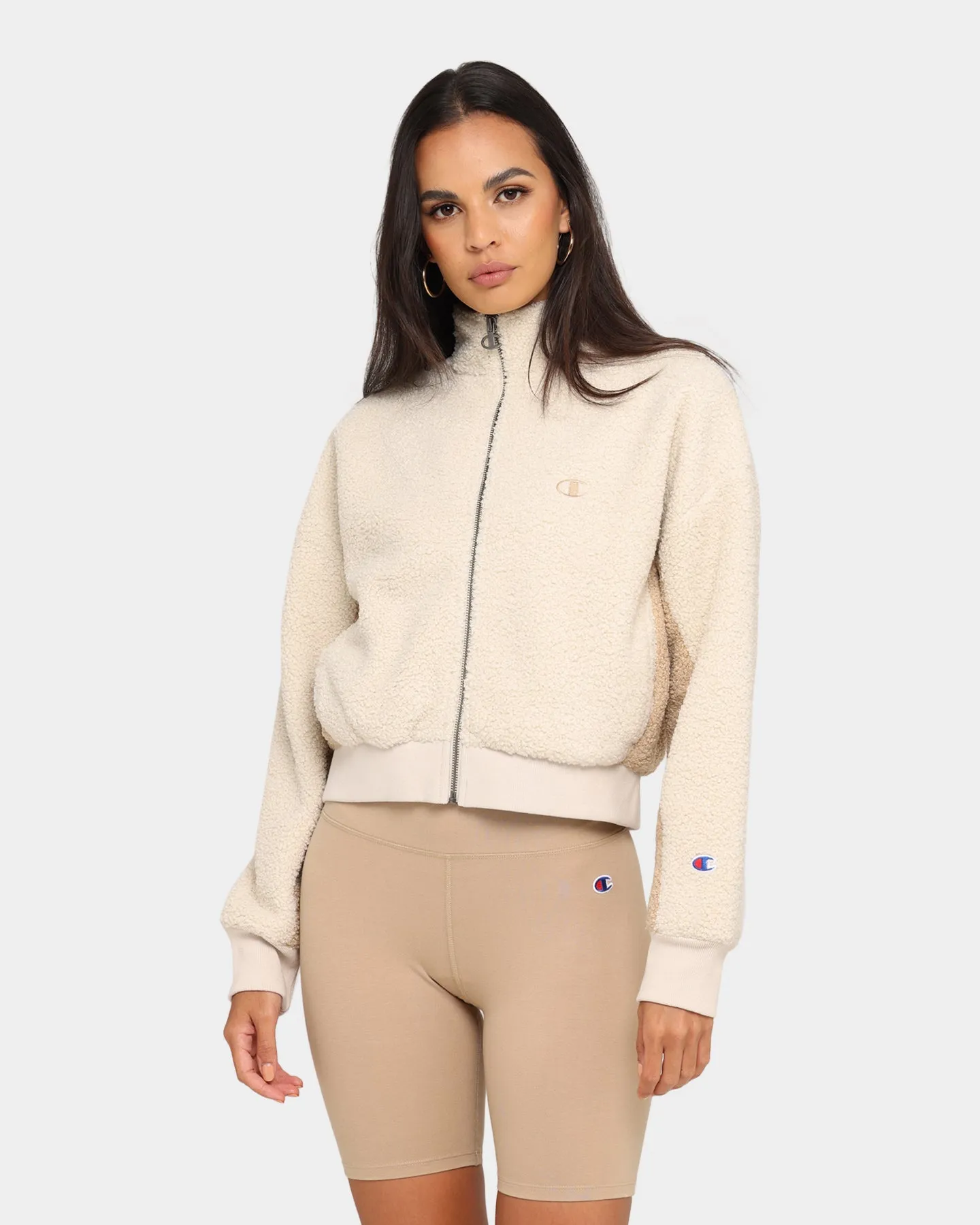 Champion Women's RB Sherpa Jacket Pebblestone