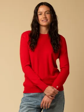 Classic Crew Neck Sweater_Red