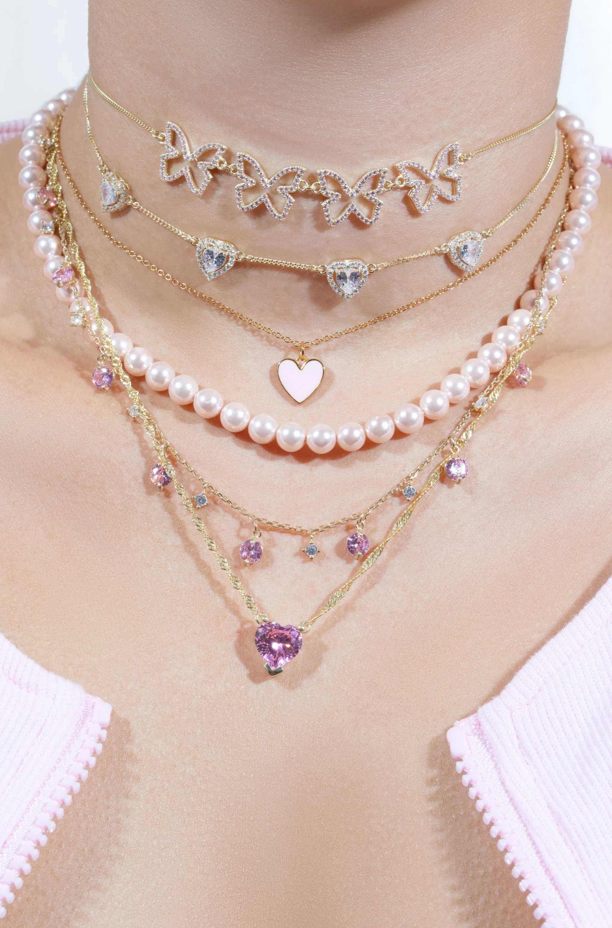 Classic Pink Pearl 925 Necklace