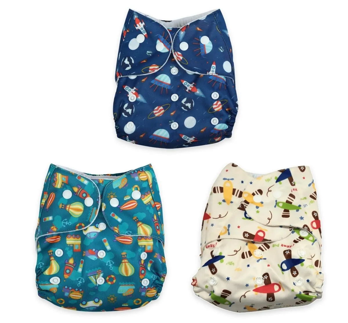 Combo of 3 Reusable Diapers- Option 12