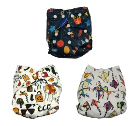 Combo of 3 Reusable Diapers - Option 3