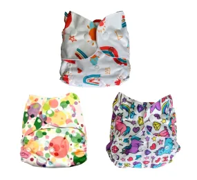 Combo of 3 Reusable Diapers - Option 4