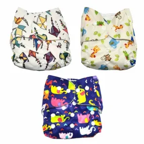 Combo of 3 Reusable Diapers - Option F