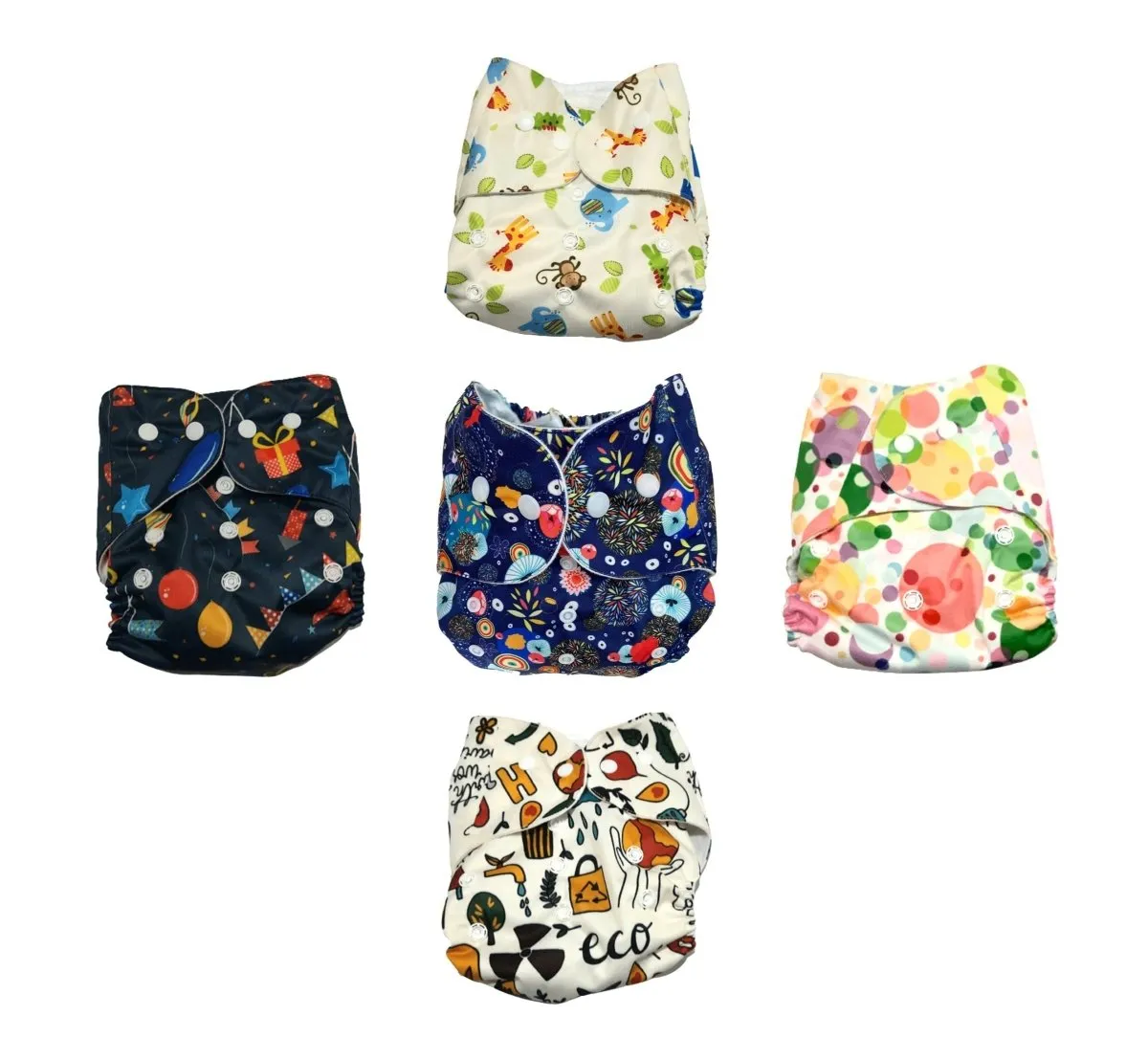 Combo of 5 Reusable Diapers - Option 6