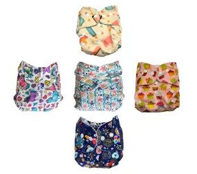 Combo of 5 Reusable Diapers - Option 8