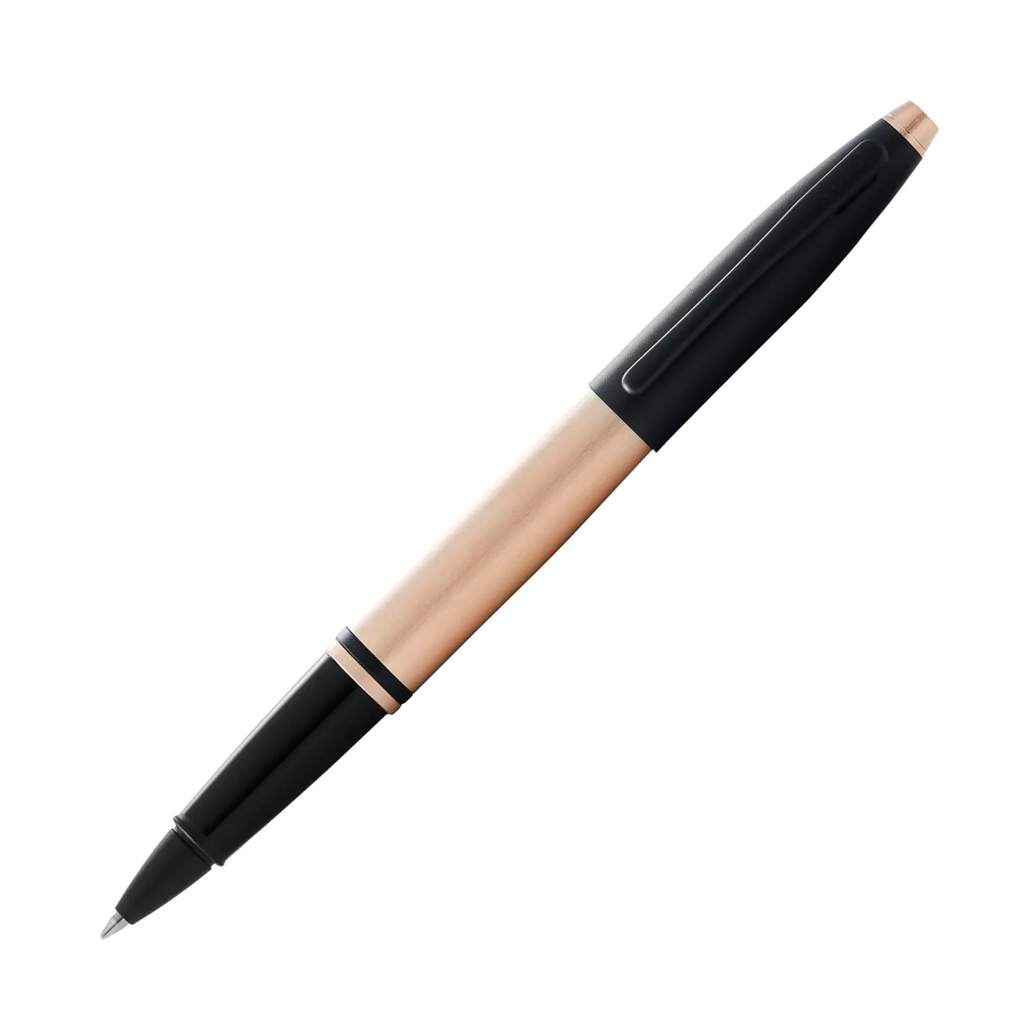 Cross Calais Rollerball Pen in Brushed Rose Gold with Black Trim