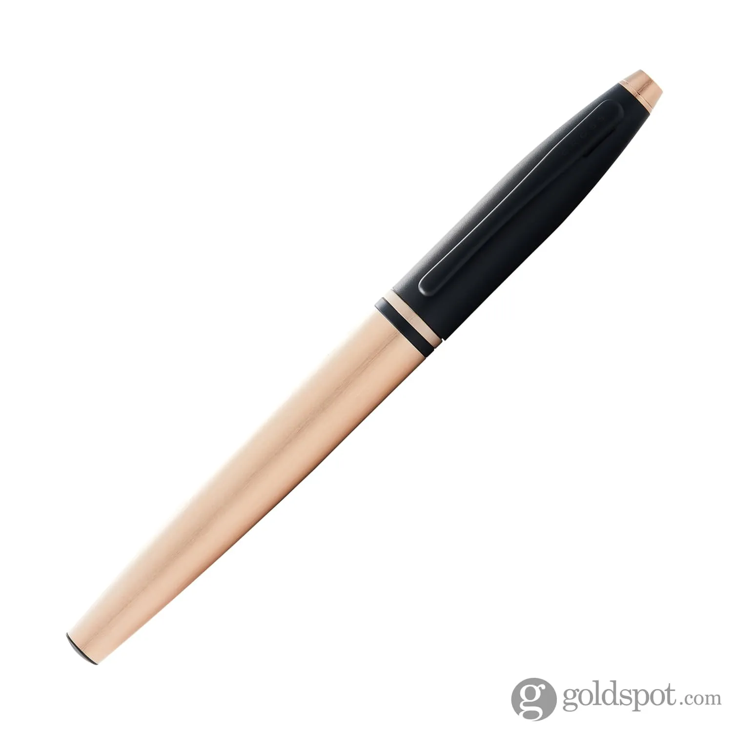 Cross Calais Rollerball Pen in Brushed Rose Gold with Black Trim