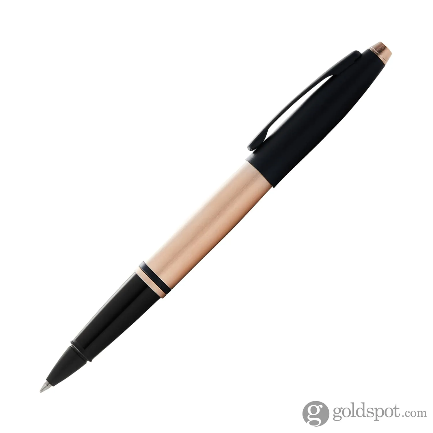 Cross Calais Rollerball Pen in Brushed Rose Gold with Black Trim