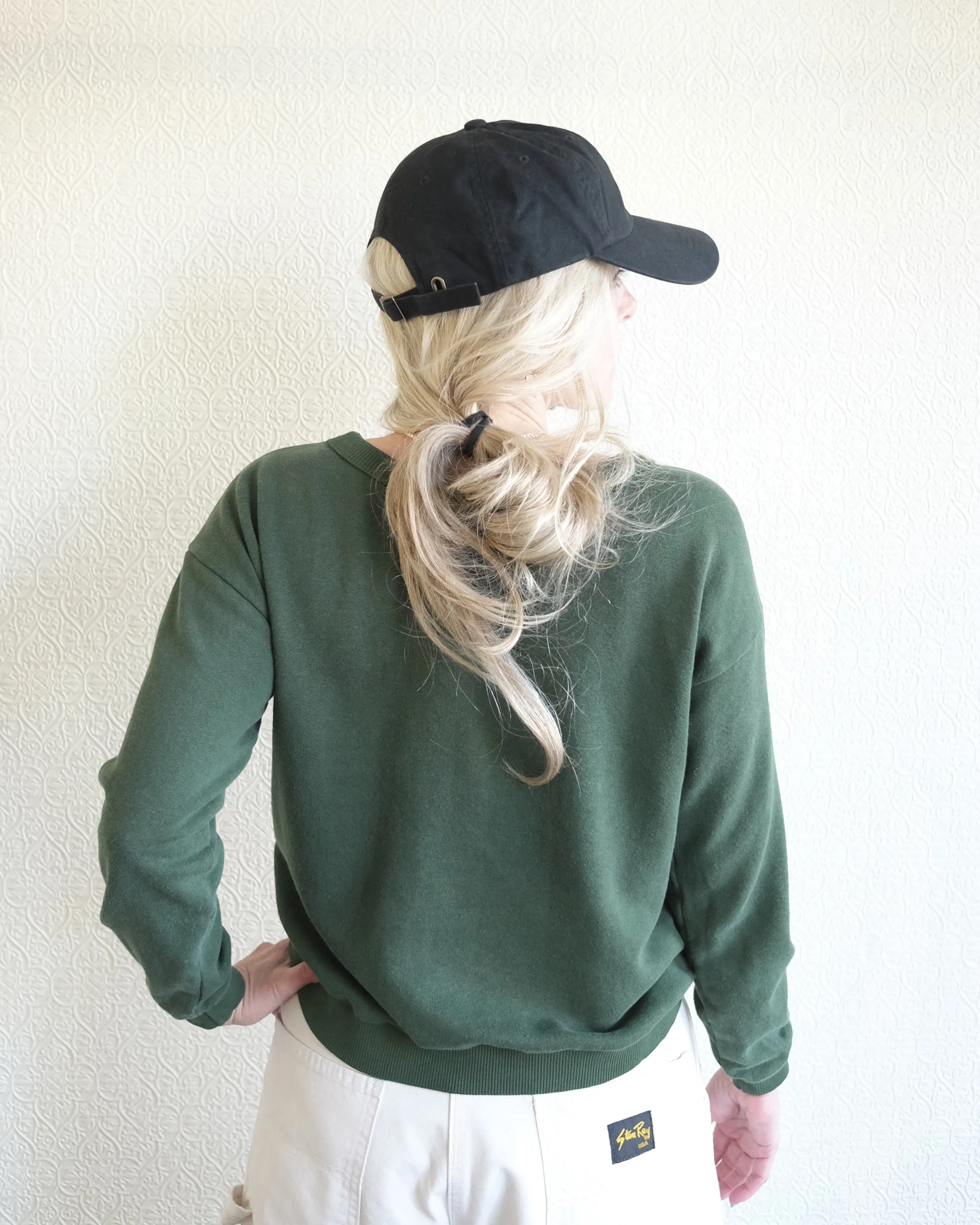 Crux Cropped Sweatshirt, Hunter Green