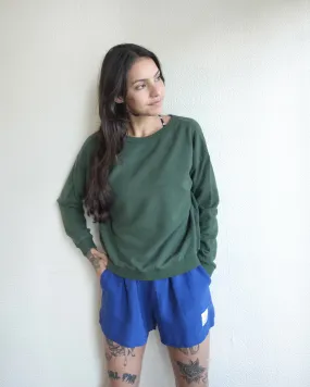 Crux Cropped Sweatshirt, Hunter Green