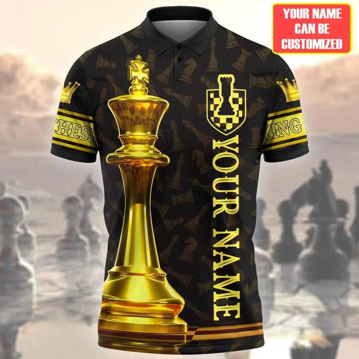 Custom Men Polo Shirt For Chess Player, Chess Shirt Men, Chess Team Uniform