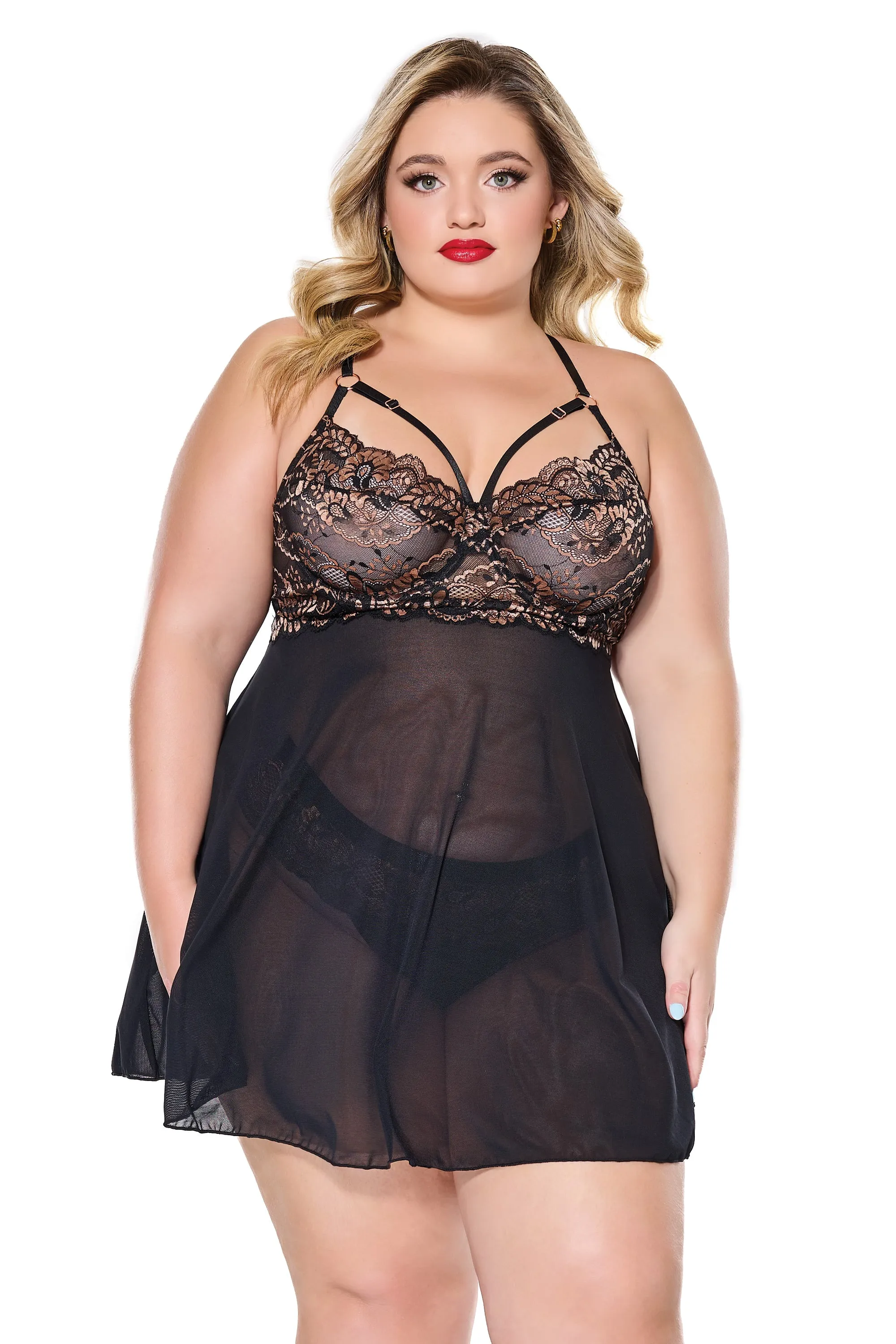 Ember Glow Babydoll & Thong