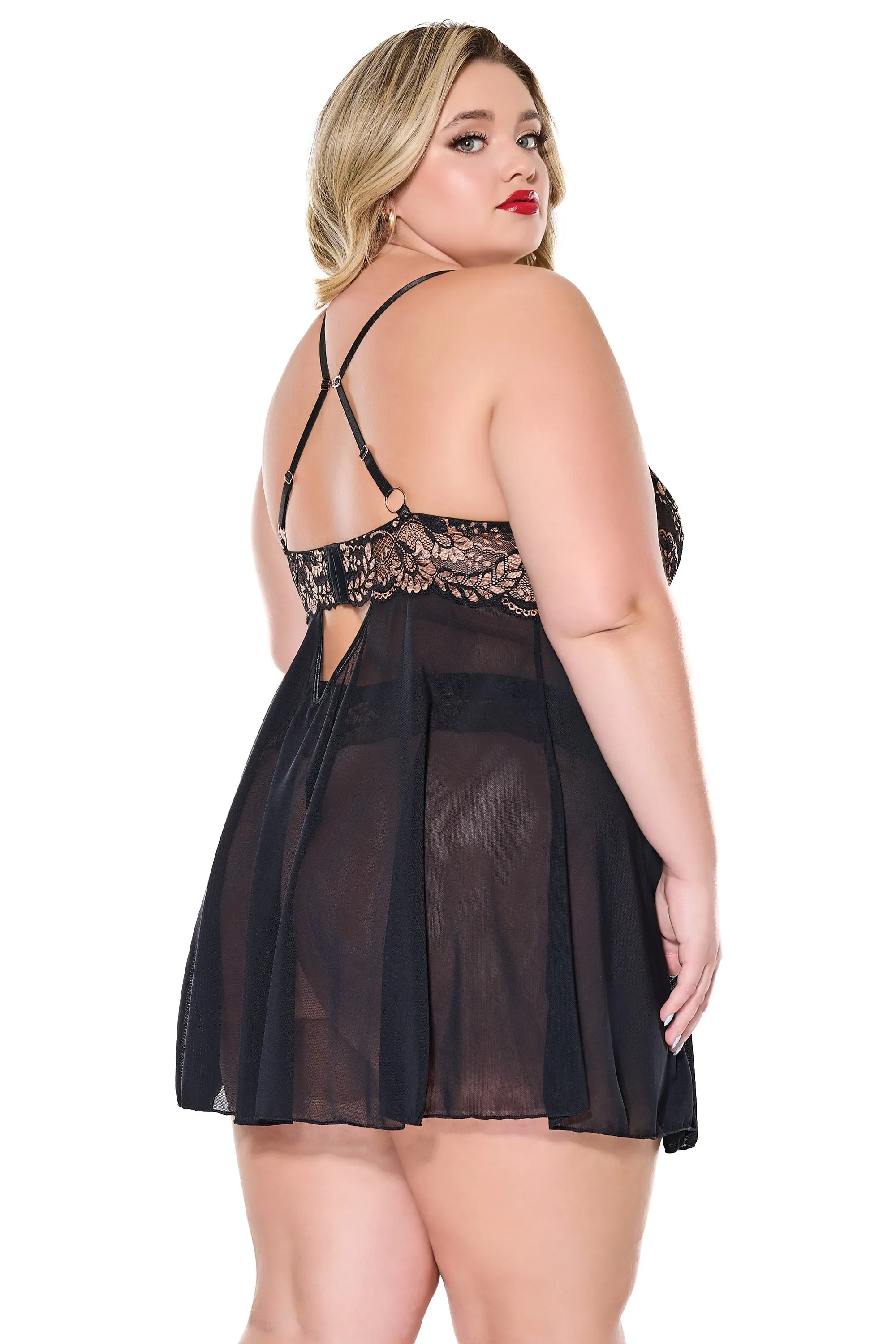 Ember Glow Babydoll & Thong