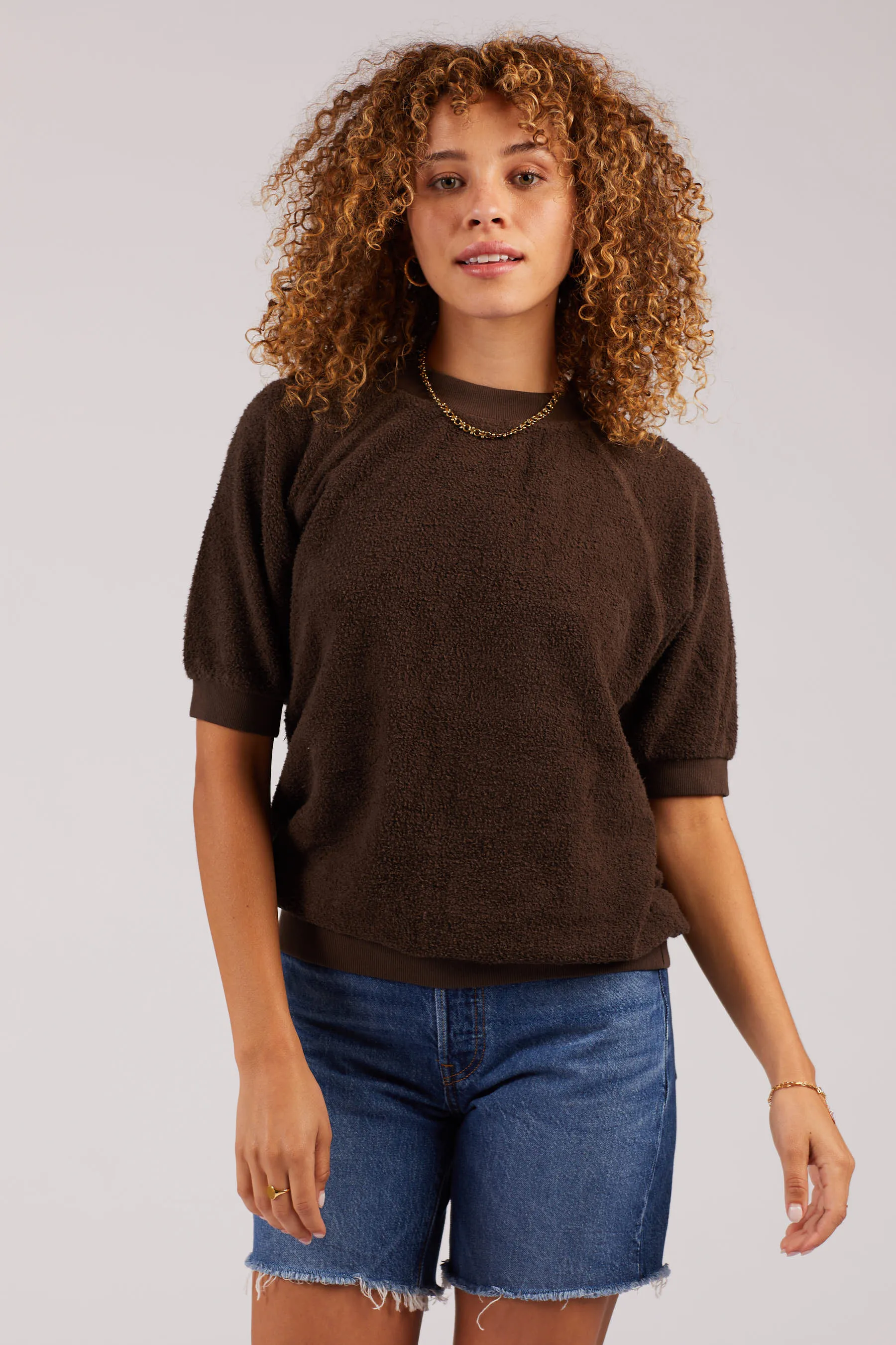 Espresso S/S Sherpa Raglan Sweatshirt