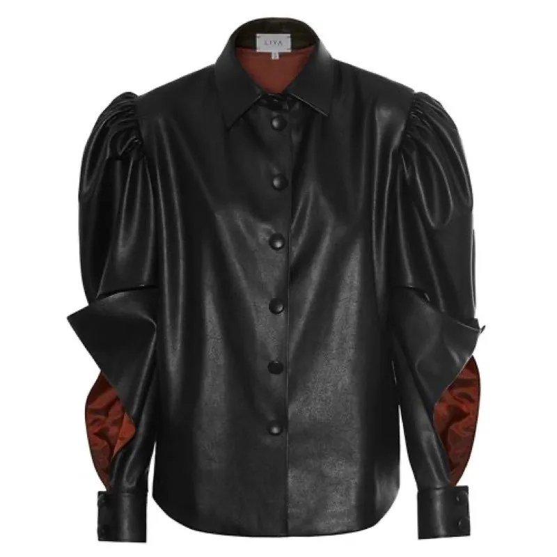 Girlfriend Leather Shirt